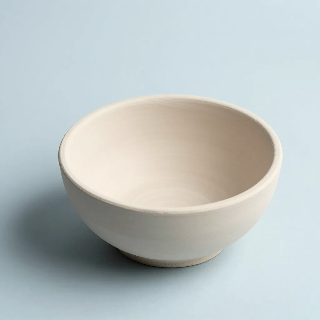 A glacial clay gift set with a bowl on a light background